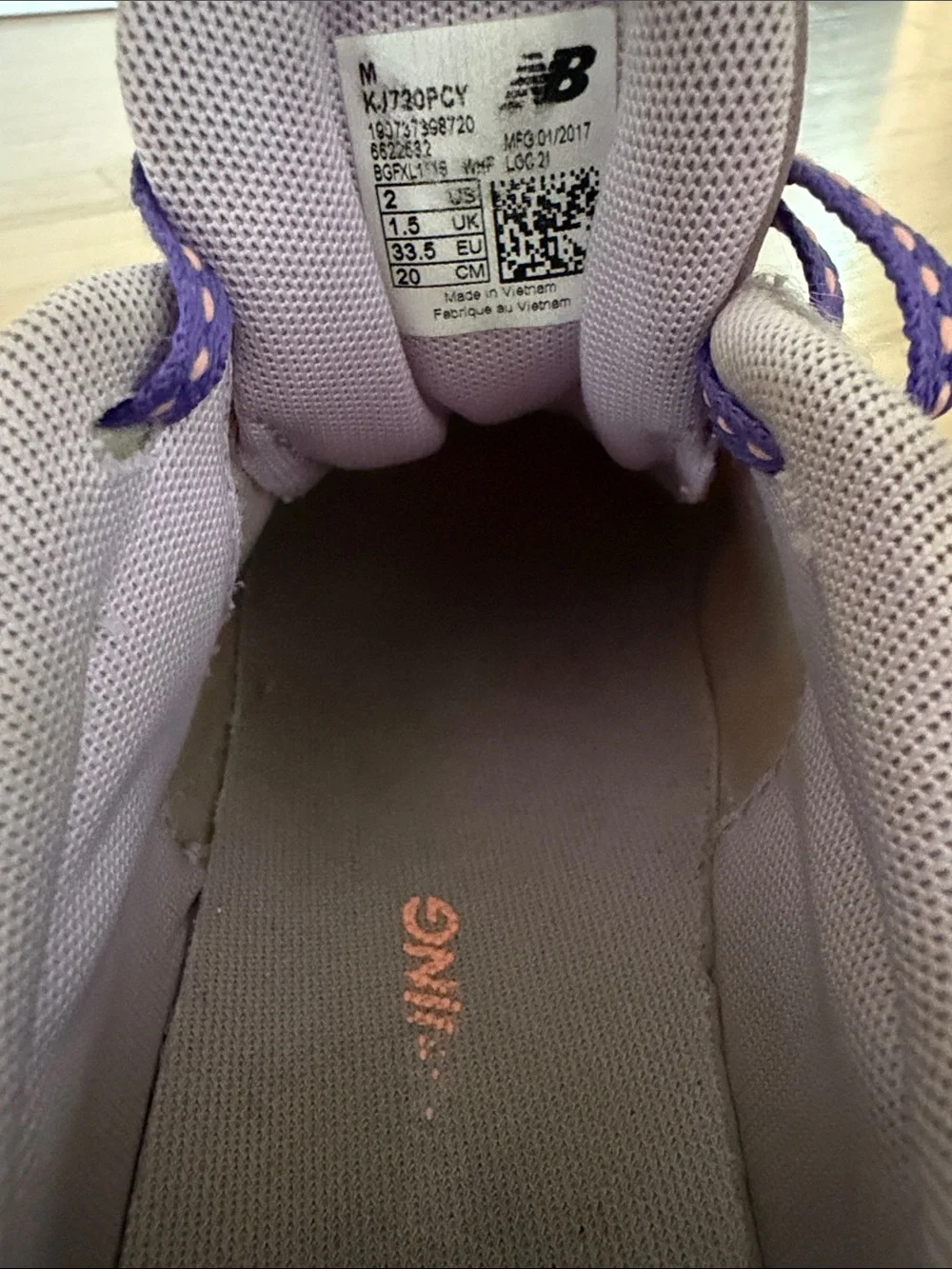 Girls' Purple and Pink Lightweight Kids' Running Sneakers